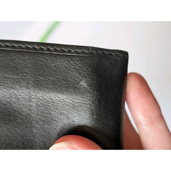 TAKIF Leather Industry Black Genuine Leather Slim Trifold 7" Wallet - Picture 5 of 9
